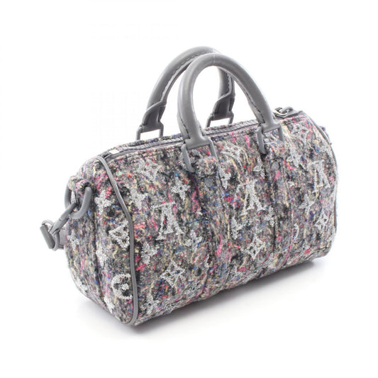 Louis Vuitton Leather Felt Handbag M80821