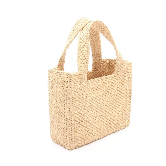 Loewe Leather Raffia Font Mini Tote Bag