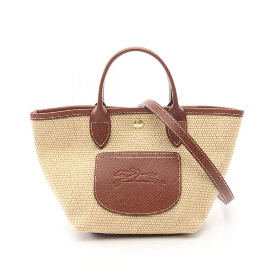 Longchamp Le Pliage XS Basket Tote Bag Fabric Leather