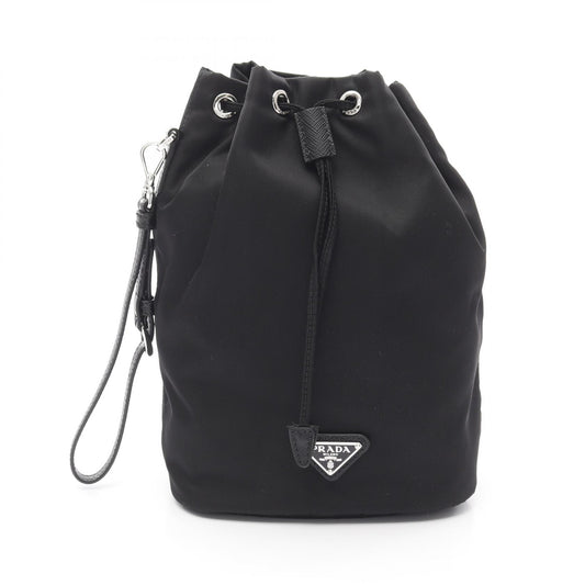 Prada Re-Nylon Saffiano Leather Pouch