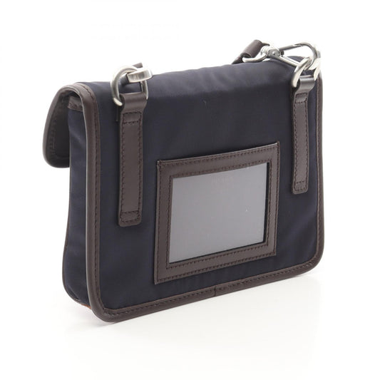 Prada Nylon Suede Leather Shoulder Bag