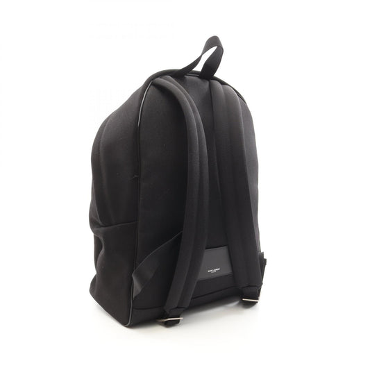 Saint Laurent Leather Cotton Backpack Black