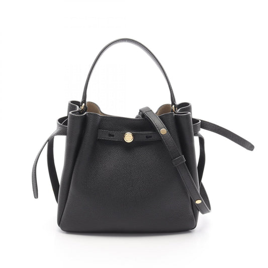Tory Burch Romy Pebbled Bucket Bag Leather