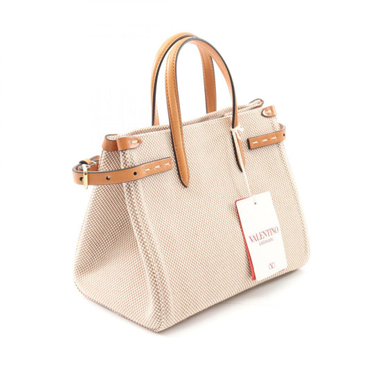 Valentino ANTIBES Canvas Leather Handbag