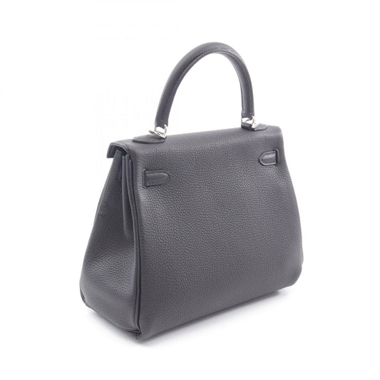 Hermes Kelly 25 Togo Leather Handbag Black