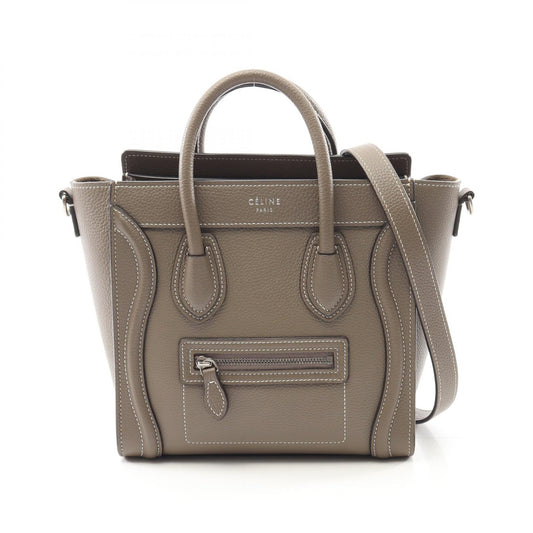 Celine Luggage Nano Shopper Leather Handbag