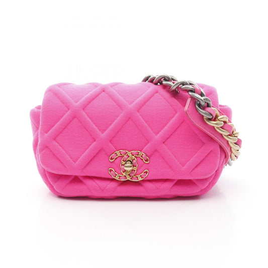 Chanel CHANEL19 Waist Bag Fabric Leather
