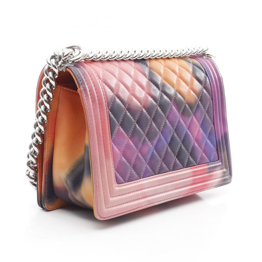 Chanel Boy Matelasse Shoulder Bag Pink