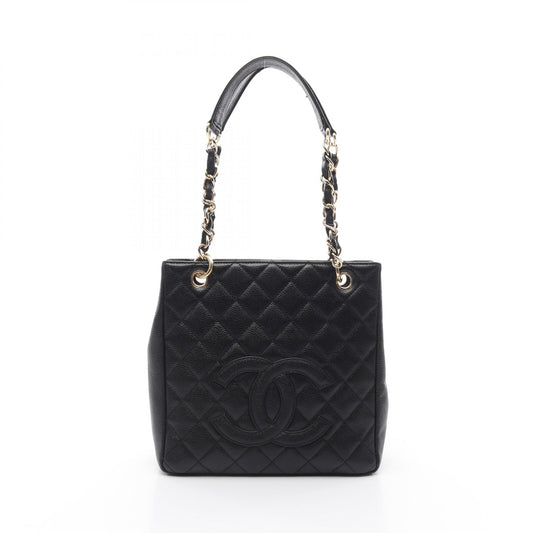 Chanel Matelasse PST Tote Bag Leather Black