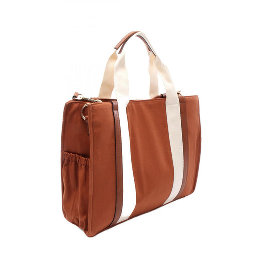 Chloe Canvas Leather Tote Bag