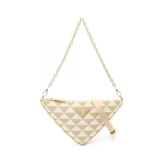 Prada Canvas Triangle Shoulder Bag