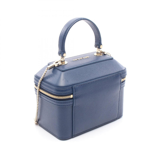Bvlgari Serpenti Leather Handbag Navy