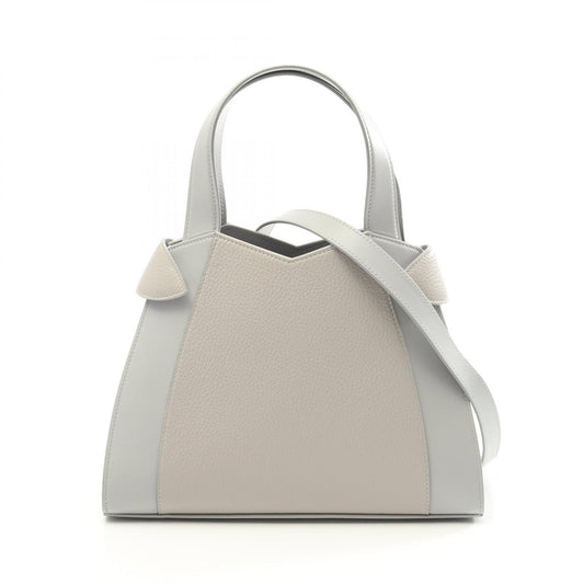 MORABITO Stella PM Leather Handbag Gray