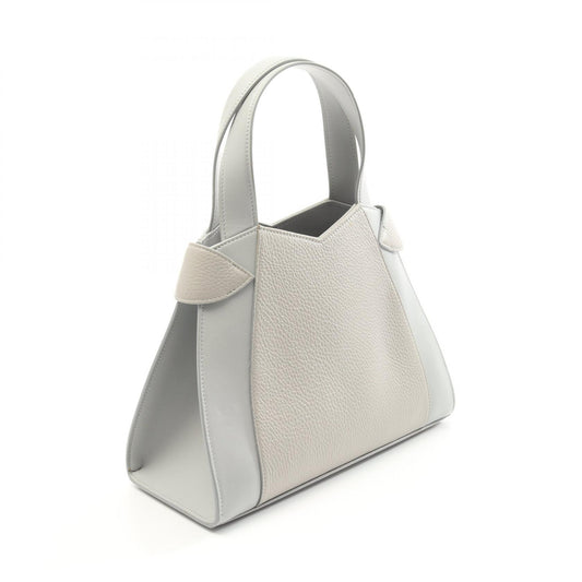 MORABITO Stella PM Leather Handbag Gray