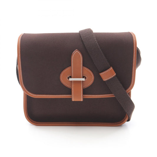 Hermes Buenaventura PM Canvas Shoulder Bag