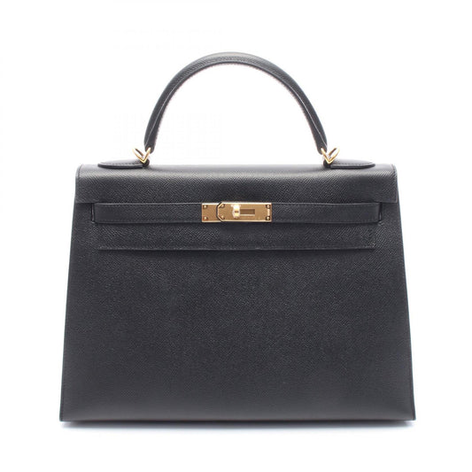 Hermes Kelly 32 Handbag Black Leather