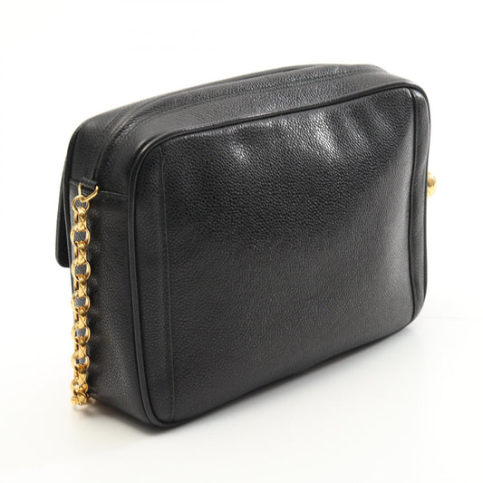 Chanel Caviar Skin Shoulder Bag Black