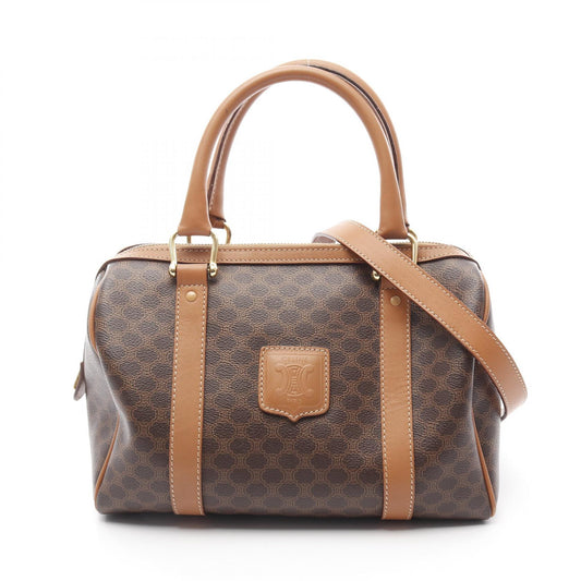 Celine Macadam Handbag PVC Coated Canvas Leather