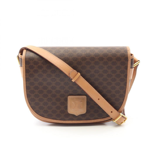 Celine Macadam PVC Coated Canvas Leather Shoulder Bag