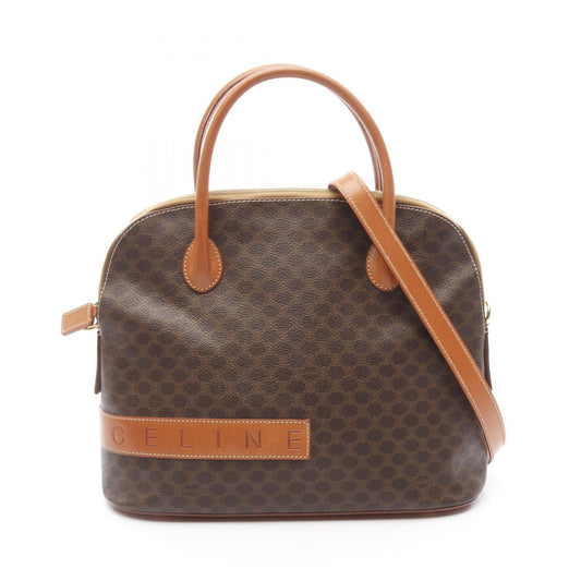 Celine Macadam Handbag PVC Coated Canvas Leather