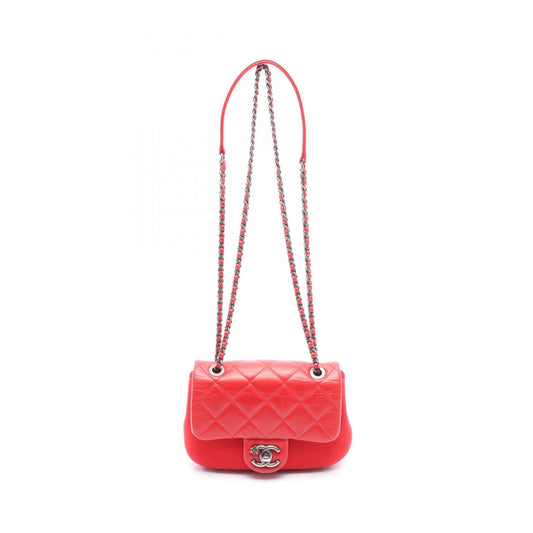 Chanel Matelasse Leather Shoulder Bag Red