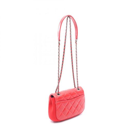 Chanel Matelasse Leather Shoulder Bag Red