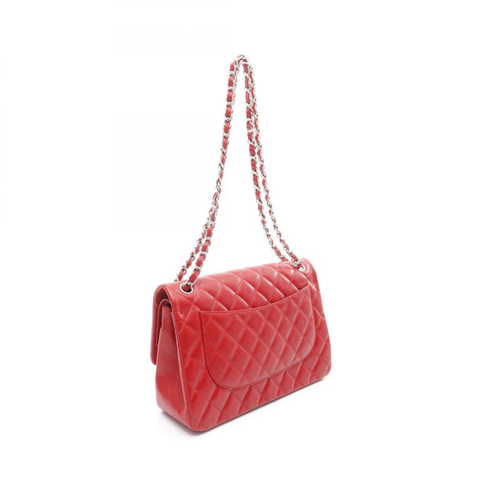 Chanel Caviar Skin Large Flap Shoulder Bag Red