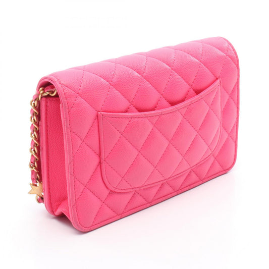 Chanel Caviar Skin Matelasse Shoulder Bag Pink