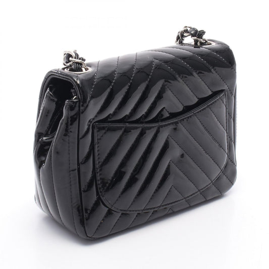 Chanel Chevron V-Stitch Patent Leather Shoulder Bag A35200