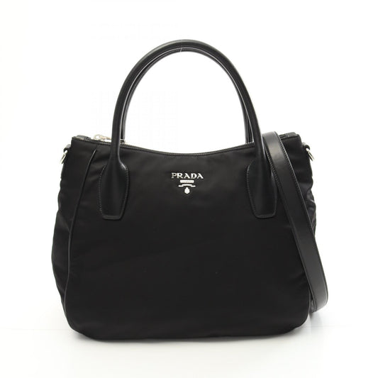 Prada Nylon Leather Tote Bag 1BC992