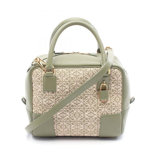 Loewe Amazona 19 Canvas Leather Handbag
