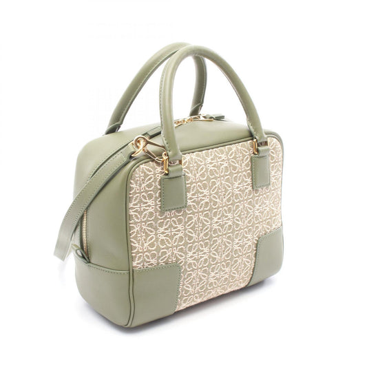 Loewe Amazona 19 Canvas Leather Handbag