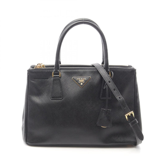 Prada Saffiano Lux Galleria Handbag Black