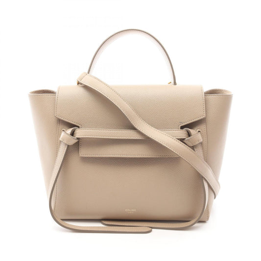 Celine Leather Belt Bag Micro Handbag Beige