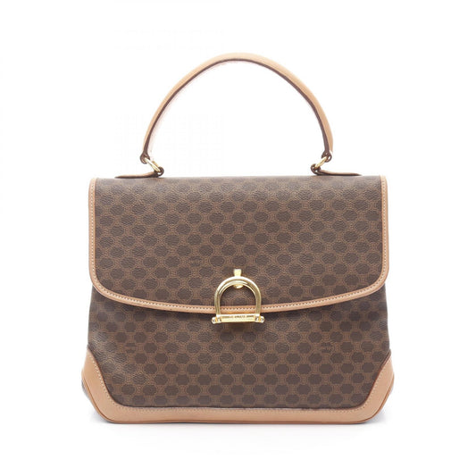 Celine Macadam Handbag PVC Coated Canvas Leather