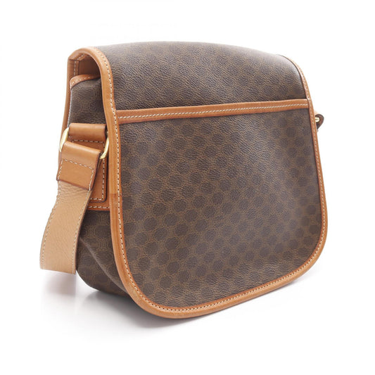 Celine Macadam PVC Coated Canvas Leather Shoulder Bag