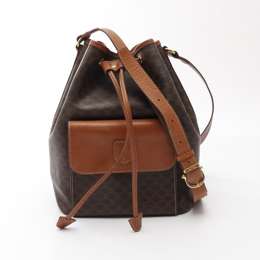 Celine Macadam PVC Coated Canvas Leather Shoulder Bag