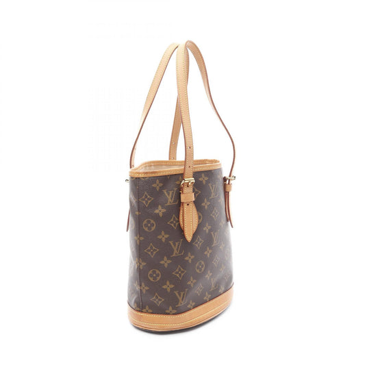 Louis Vuitton Monogram Bucket PM Handbag Brown