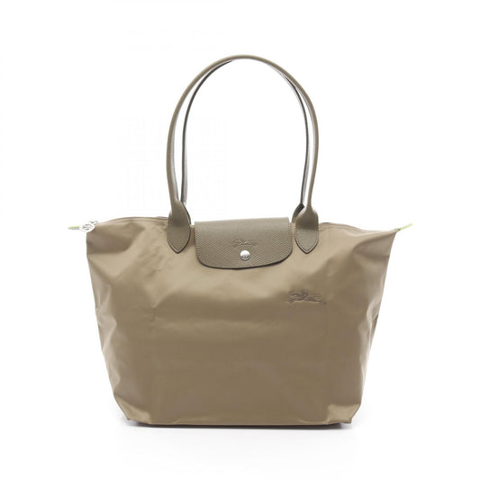 Longchamp Le Pliage Green L Nylon Leather Shoulder Bag