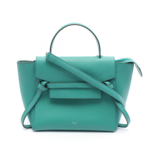Celine Leather Belt Bag Micro Green Handbag