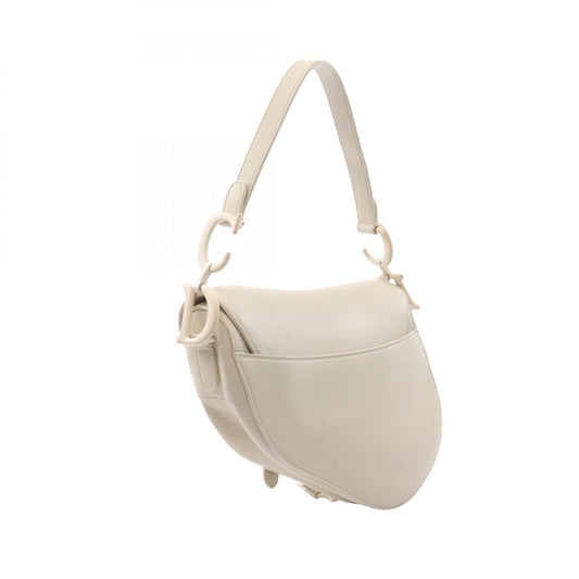 Dior Saddle Leather Handbag White
