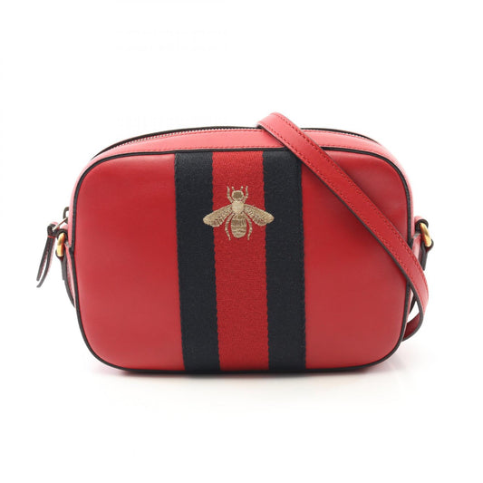 Gucci Leather Webbing Line Shoulder Bag