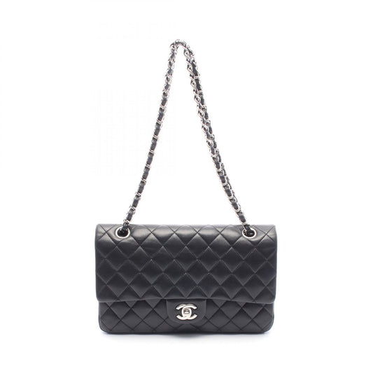 Chanel Lambskin Matelasse W Flap Shoulder Bag