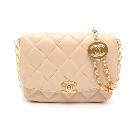 Chanel Matelasse Coin Motif Leather Shoulder Bag