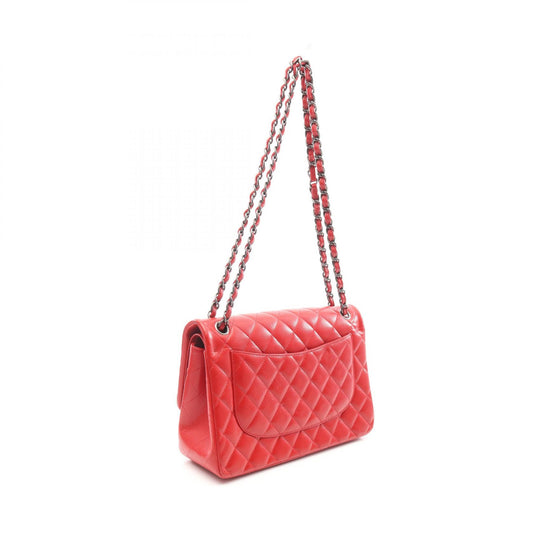 Chanel Large W Flap Shoulder Bag Red