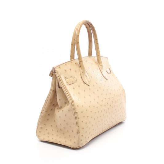 Hermes Birkin 30 Blancasse Ostrich Handbag