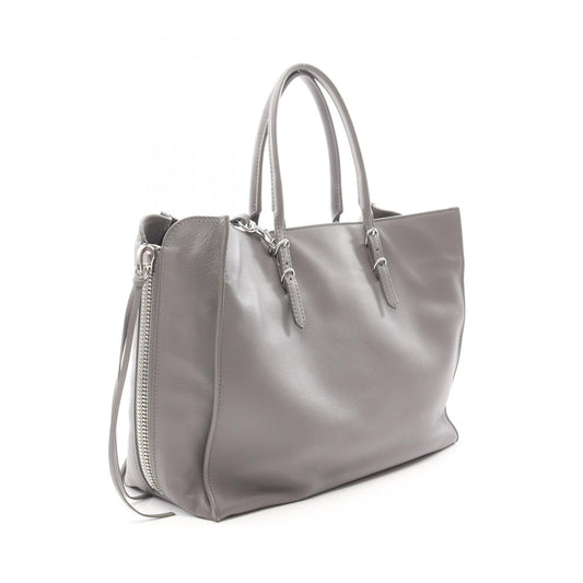 Balenciaga Leather Paper B4 Zip Around Tote Bag