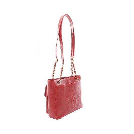 Chanel Cocomark Tote Bag Red Leather