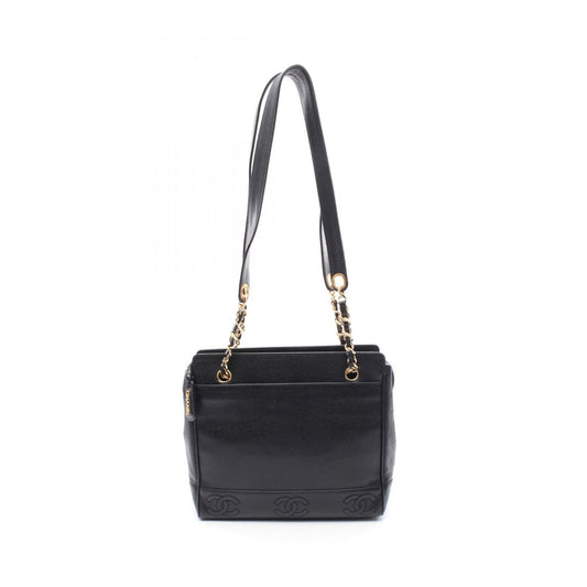 Chanel Triple Coco Mark Shoulder Bag Black
