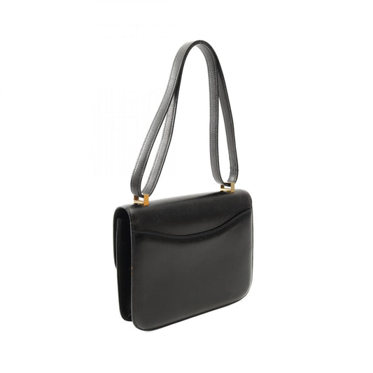 Hermes Constance 23 Shoulder Bag Black Leather